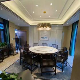 銀川某高端私人會(huì)所巖板電動(dòng)大圓桌安裝完成